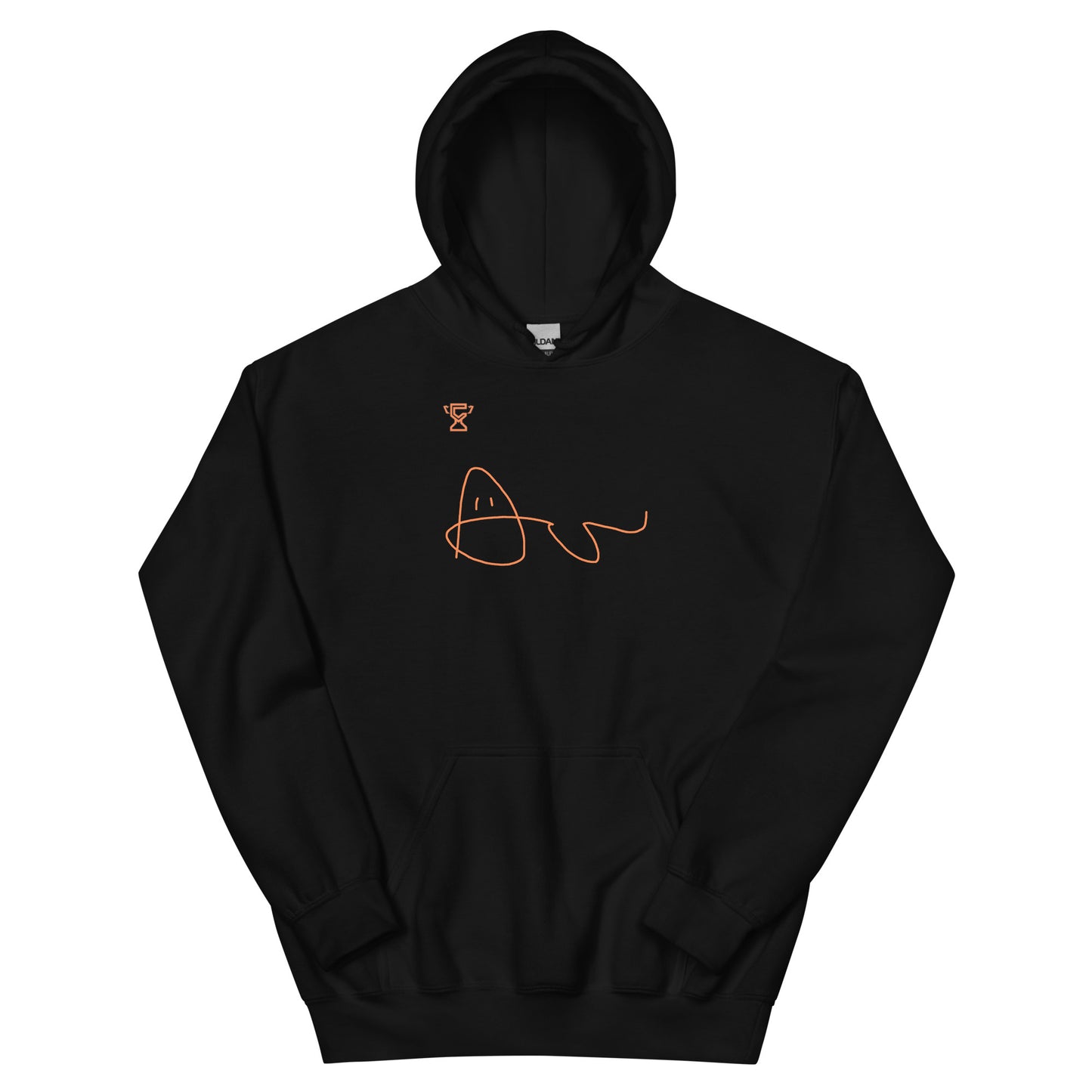 Black hoodie featuring the signature of Avante Nichols.