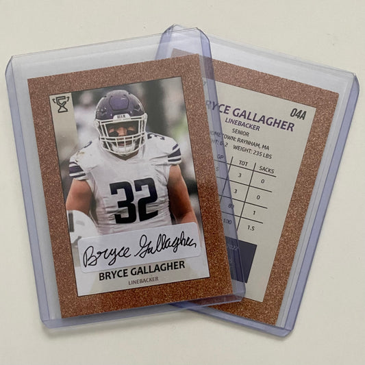 Bryce Gallagher autographed trading card.