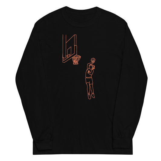 Black long sleeve shirt featuring Avante Nichols.