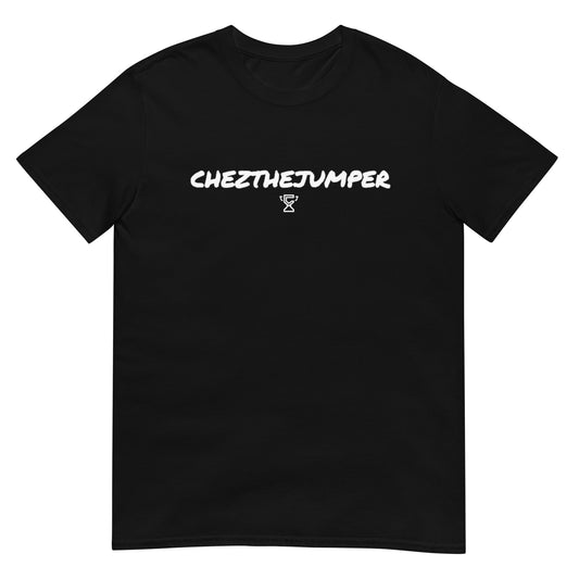 CHEZTHEJUMPER t-shirt in black.