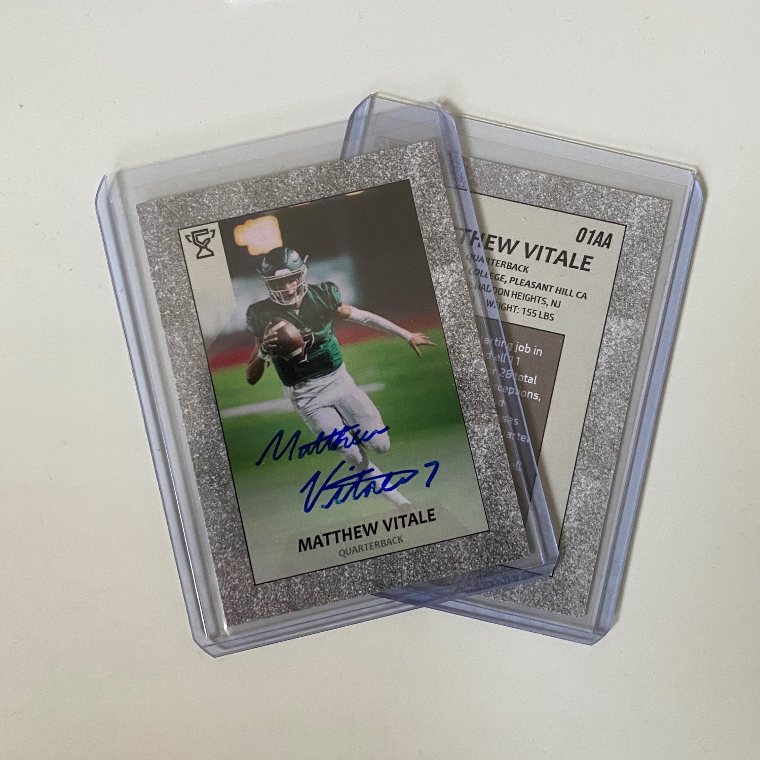 Trading card of Matthew Vitale.