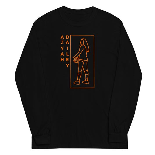 Black long sleeve shirt featuring Aźyah Dailey.