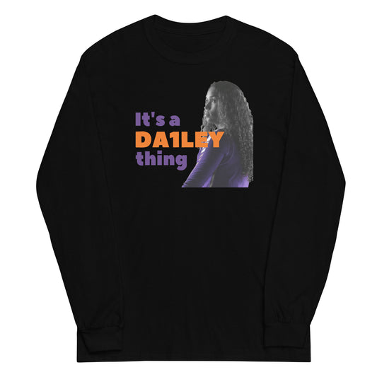 Black long sleeve shirt featuring Aźyah Dailey.