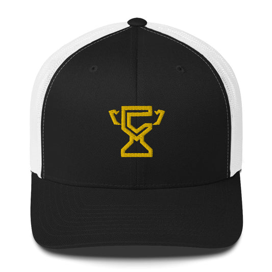 Trucker hat featuring the Champletes logo.
