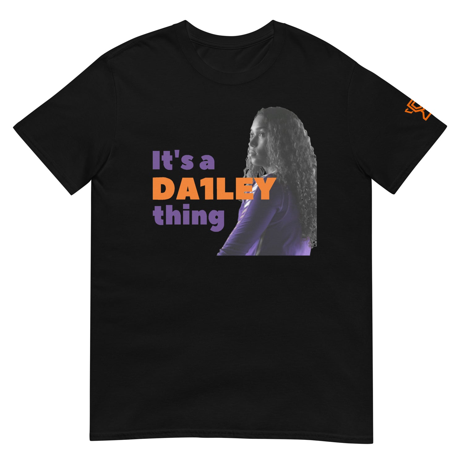 Black t-shirt featuring Aźyah Dailey.
