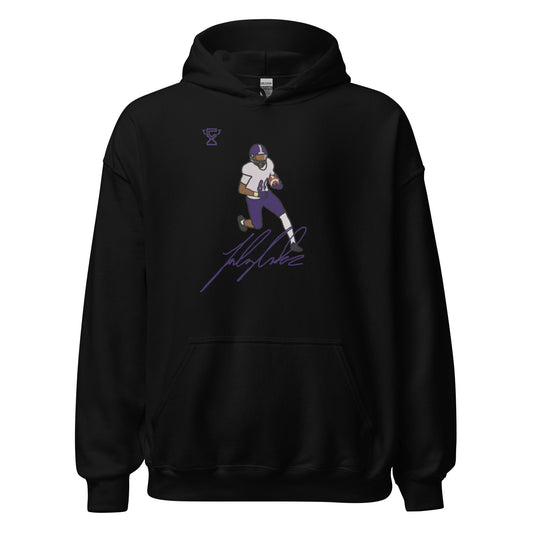 Black hoodie featuring Jalen Coker.