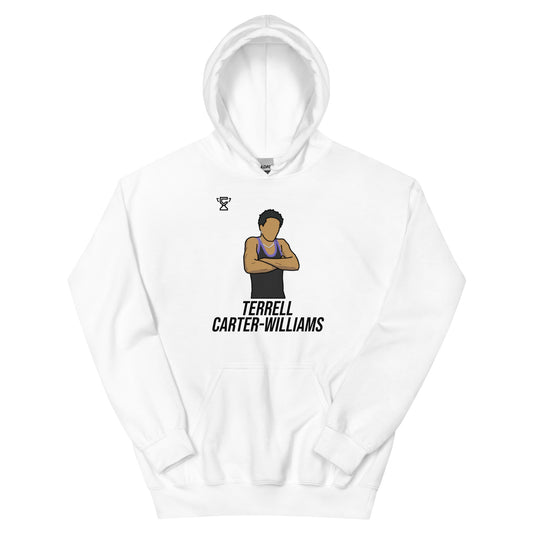 White hoodie featuring Terrell Carter-Williams.